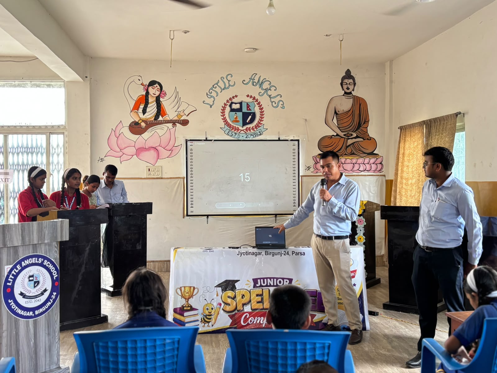 जुनियर स्पेलिङ प्रतियोगिता मार्फत विद्यार्थीको क्षमता अभिवृद्धिमा जोड : लिटिल एन्जल्स बोर्डिङ स्कुल